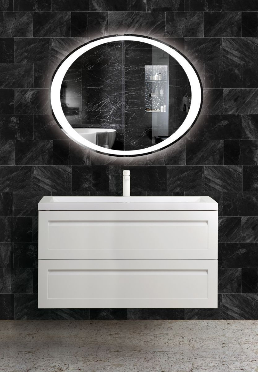 Тумба подвесная под раковину ART&MAX AM-Platino-1000-2C-SO-BM-Cer