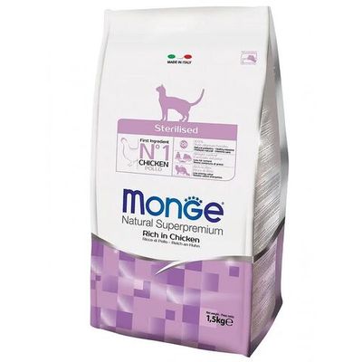 Сухой корм Monge Cat Sterilized для стерилизованных кошек, Пакет 1,5 кг