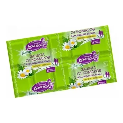 Пластины от комаров Домовой Прошка БИО Family