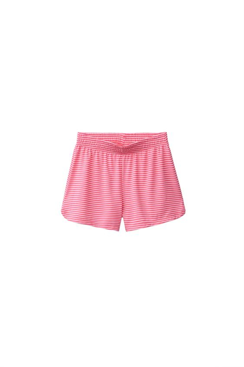 ZARA КОМПЛЕКТ ИЗ ФУТБОЛКИ И БЕРМУД С ПОЛОСАТЫМ ПРИНТОМ,РОЗОВЫЙ