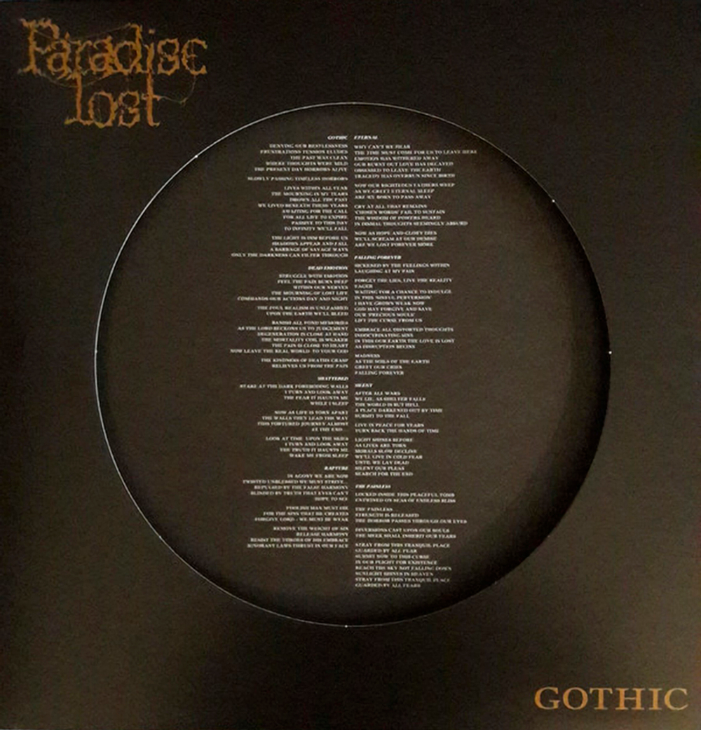 Paradise Lost / Gothic (Picture Disc)(LP)
