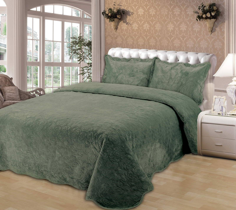 Покрывало 240х260 Sofi De MarkO Церцея зеленое