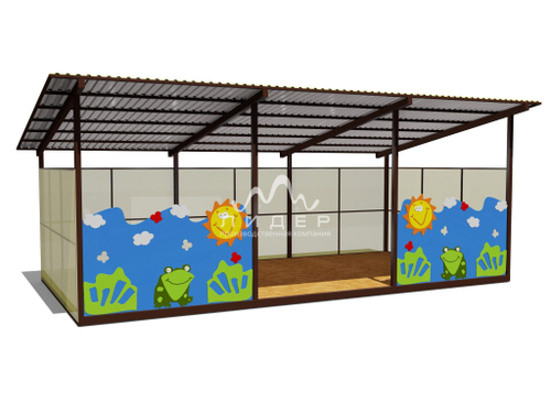 Теневой навес одинарный 4000х8000 19206