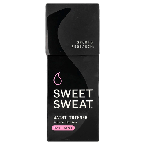 Sports Research, Sweet Sweat®, триммер для талии, большой, розовый, 1 Пояс