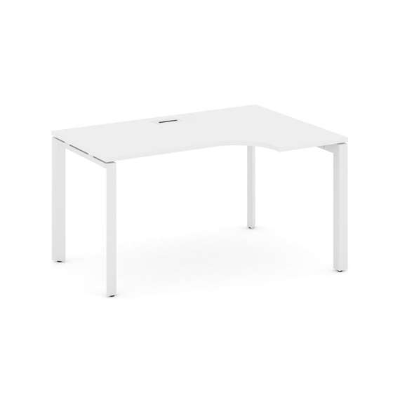 Style Project Стол рабочий эргономичный SN-59P.SPA-001(R) Белый/Металл Белый/Белый Заглушка 1380*600