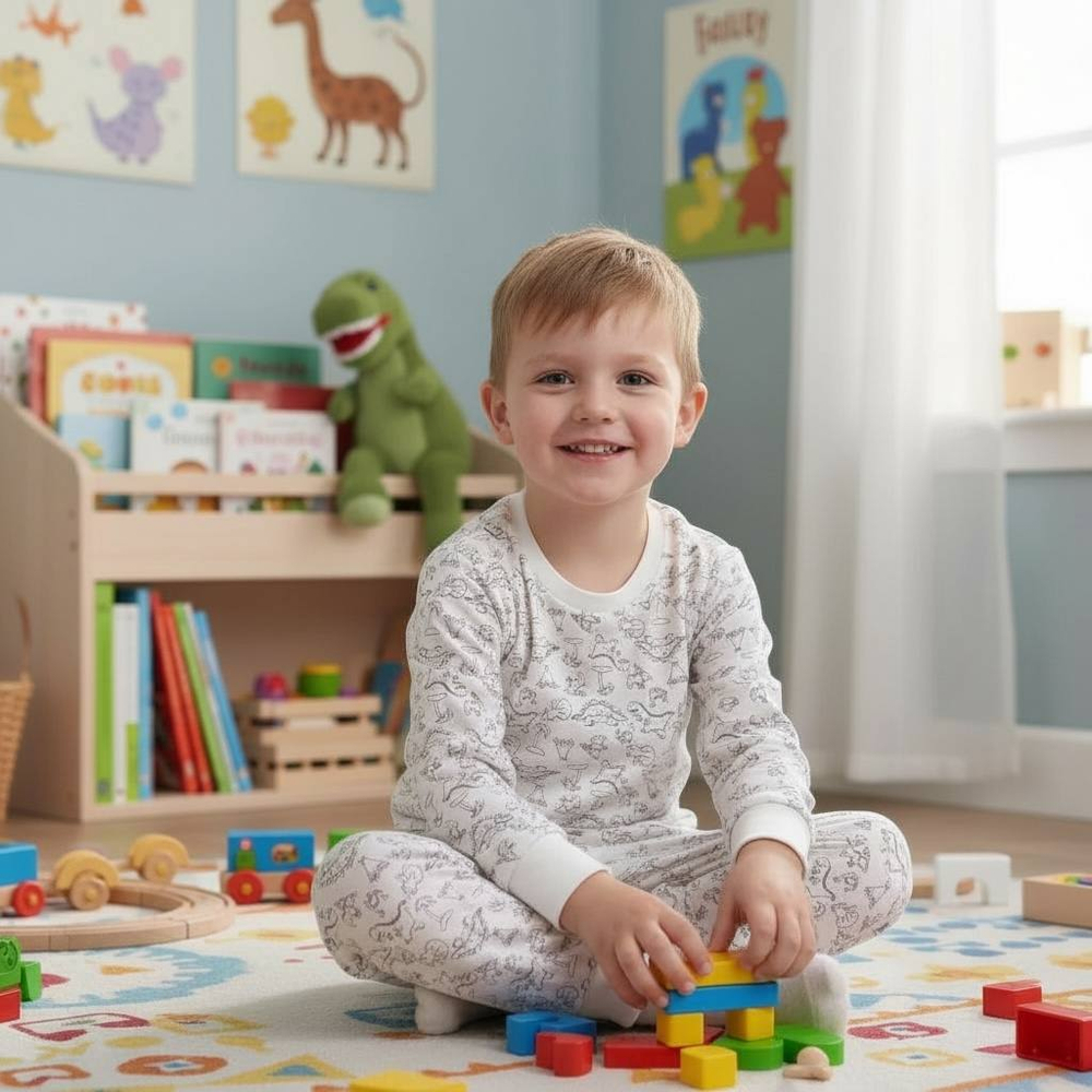 Пижама детская 100% хлопок белая