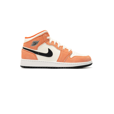 Кроссовки Jordan 1 Mid SE GS "Orange Suede"