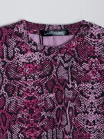 Футболка для девочки оверсайз, принт питон