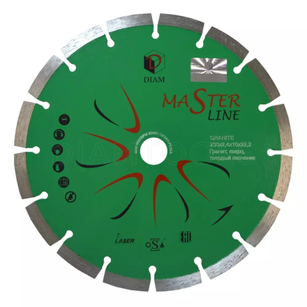 Сегментный алмазный круг 230 мм DIAM ГРАНИТ MASTER LINE 000597