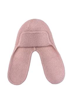 Комплект шапка-шлем+снуд КТ207-32 пепельный-розовый