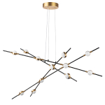 745247 Люстра BERGAMO LED 5Wх12 4800LM ЧЕРНЫЙ МАТОВЫЙ/ЗОЛОТО 4000K