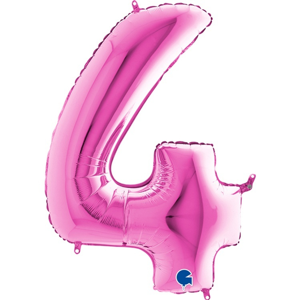 Шар ЦИФРА 4 Pink 40" 102 см