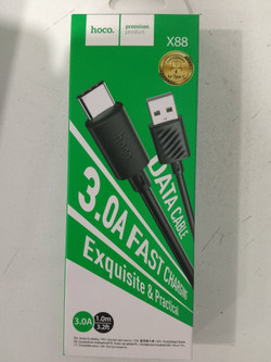 Кабель Type-C HOCO X88 1м, 3.0A  черный