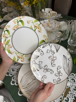 Закусочная/салатная тарелка 22см First Lady Нежность ландыша