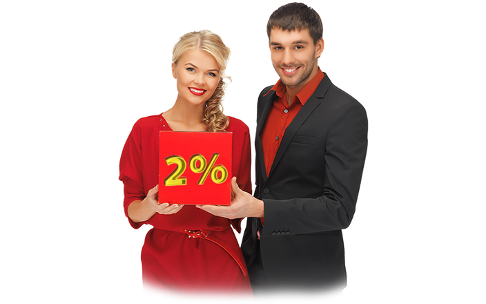 100 рублей в подарок +2% кэшбэка при каждой покупке!