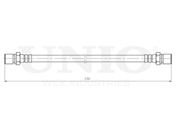 Шланг тормозной задний UNIO BRH-10006