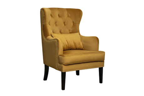 Кресло с подушкой 74х84х104см Garda Decor Rimini Colton 022-Orang горчичное