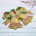 Украшение новогоднее "Колокольчики" 9*9 см, Золото