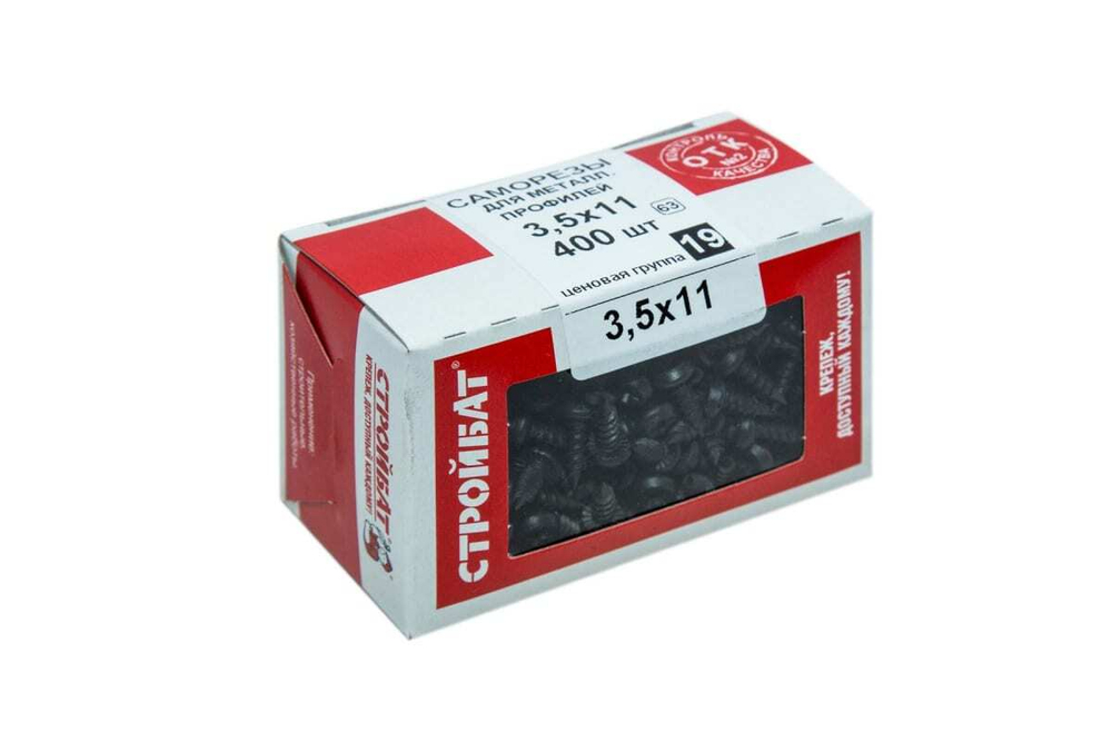 САМОРЕЗЫ СТРОЙБАТ ДЛЯ МЕТ/ПРОФИЛЕЙ 3,5Х11 400ШТ 111071