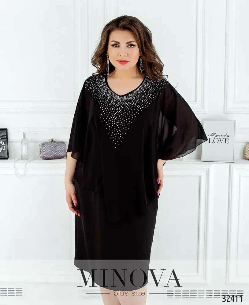 Платье 8612-черный Minova