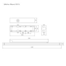 Дверной доводчик ISP 830 Slider (белый)