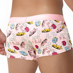 Розовые трусы-боксеры с принтом в виде скейтбордов (Размер: XXL) (Цвет: розовый)