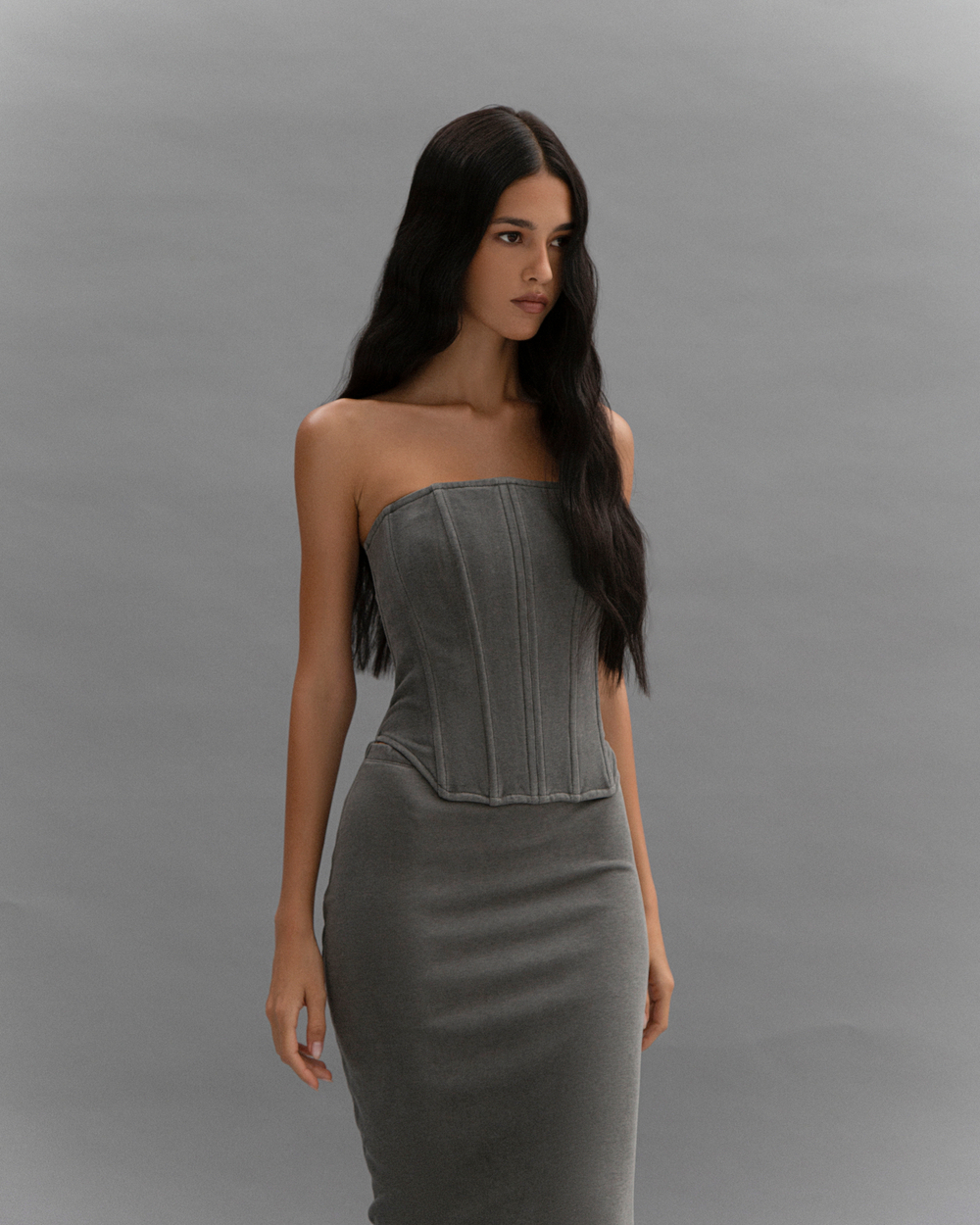 Корсетный топ из футера