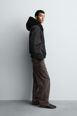 ZARA БОМБЕР REVERSIBLE, ЧЕРНЫЙ