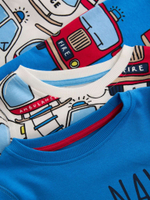 Пижама для мальчика Next 552-193, 3 шт., Красный, Синий, Молочный