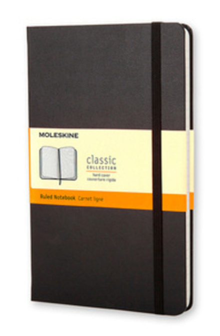 Блокнот Moleskine Classic (QP060) 13х21 см, 240стр. в линейку, твердая обложка, черный