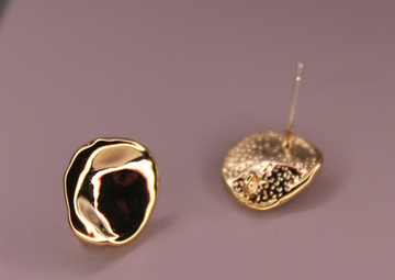 Швенза круглая мятая 12 мм позолота