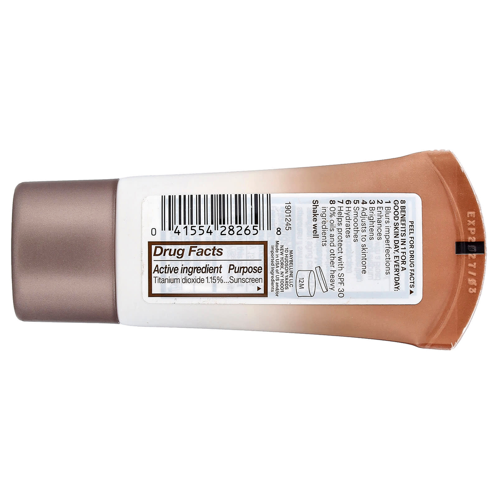 Maybelline, Dream BB Fresh, увлажняющий бальзам для кожи, SPF 30, оттенок 130, средняя/глубокая прозрачность, 30 мл (1 жидк. унция)