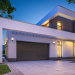 Уличный настенный светильник 20Вт E27, металл/пластик, темно-серый