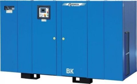 Винтовой компрессор ВК100Р-7,5, без ресивера , производительность 14000л/мин,  рабочее давление 7,5 бар, мощность двигателя 75кВт, вес 1980 кг, габариты 2150х1360х1825мм. REMEZA, Республика Беларусь