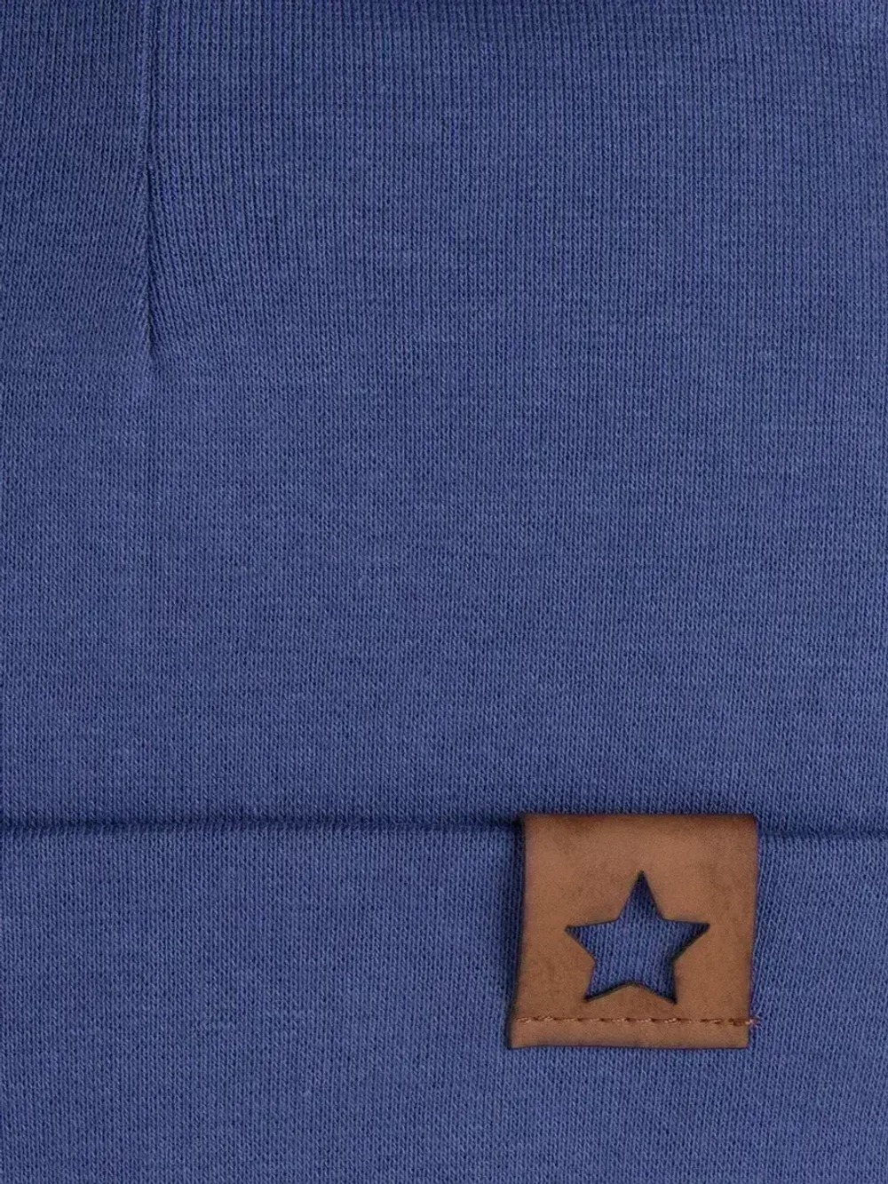 Шапка для мальчика с ушками, осенняя, синяя