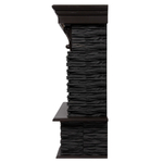 Портал Firelight Pietra Nuovo Classic камень сланец чёрный, шпон венге