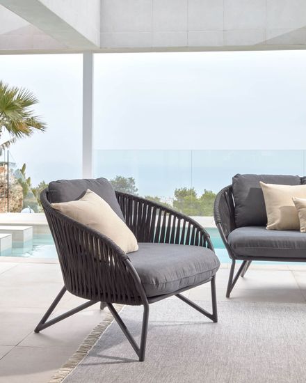 Веревочное кресло Branzie черное La Forma Испания