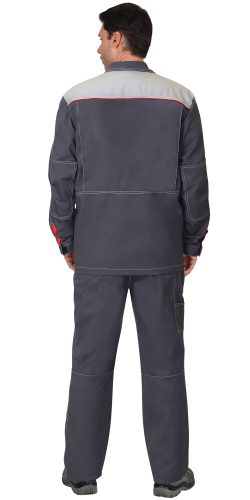 Куртка Фаворит-Люкс длинная т.серый с серым