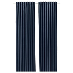 IKEA SANELA  (ИКЕА САНЕЛА)  -  Штора, 2 шт, на ленте/зеленая, 140x300 см