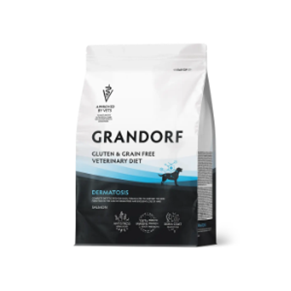 Сухой корм GRANDORF VETERINARY DIET Dog DERMATOSIS Полнорационный диетический корм для собак с заболеваниями кожи 3кг