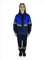 Костюм женский летний «ЮЖНАЯ ШИРОТА» (куртка+брюки) цв.синий/васильковый