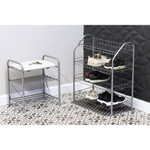 Полка для обуви, мет-л, 3 секц, 44х33х50 см, с сиден, сер, Nika, Б1/С