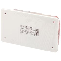 Распаячная коробка ЭРА KRT-172-96-45 скрытой установки красно-белая 172х96х45мм для твердых стен саморезы крышка IP20