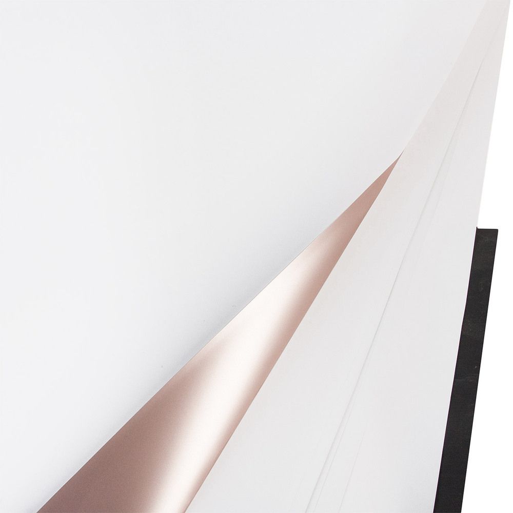 ЛИСТ матовый "Розовое золото" 57x57см (20шт) БЕЛЫЙ