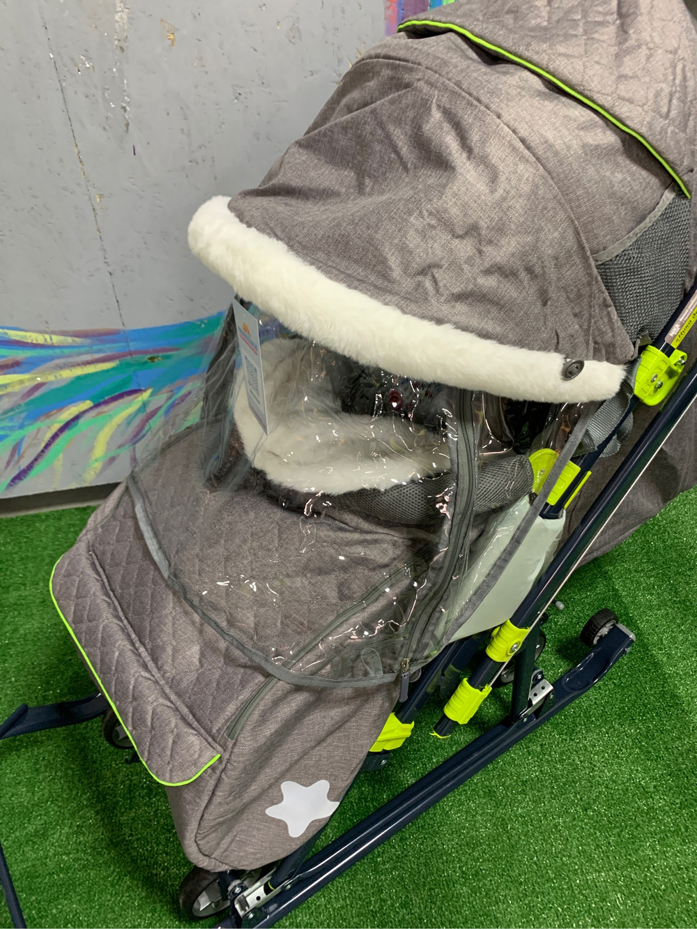 Коляска комбинированная «Ника Детям 7-7» джинс серо-коричневый (арт. НД7-7/4)