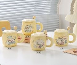 GAEM Кружка с крышкой и ложкой, 360 мл, L14 W9,5 H9,5 см, 4в.