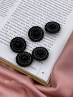 Пуговицы черные Жемчуг2