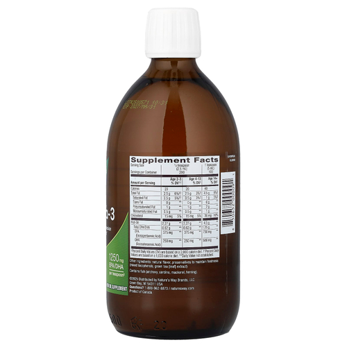 Nature's Way, рыбий жир с омега-3, со вкусом лимона, 500 мл (16,9 жидк. унции)