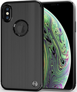 Чехол для iPhone XS Max цвет Black (черный), серия Bevel от Caseport