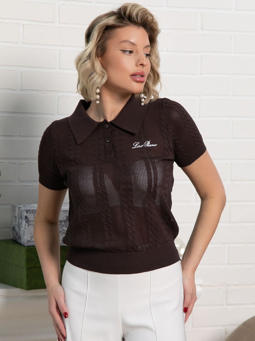 Поло Важный момент (шоколад) Б15377-7М LT Collection